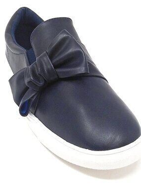 Women's Walking Shoes, Fashion Bow Sneakers, SN-2801, Navy